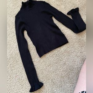 H&M frilly turtleneck top
